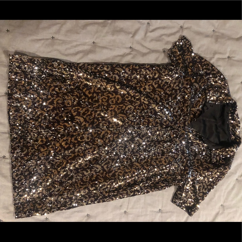 Leopard glitter dress